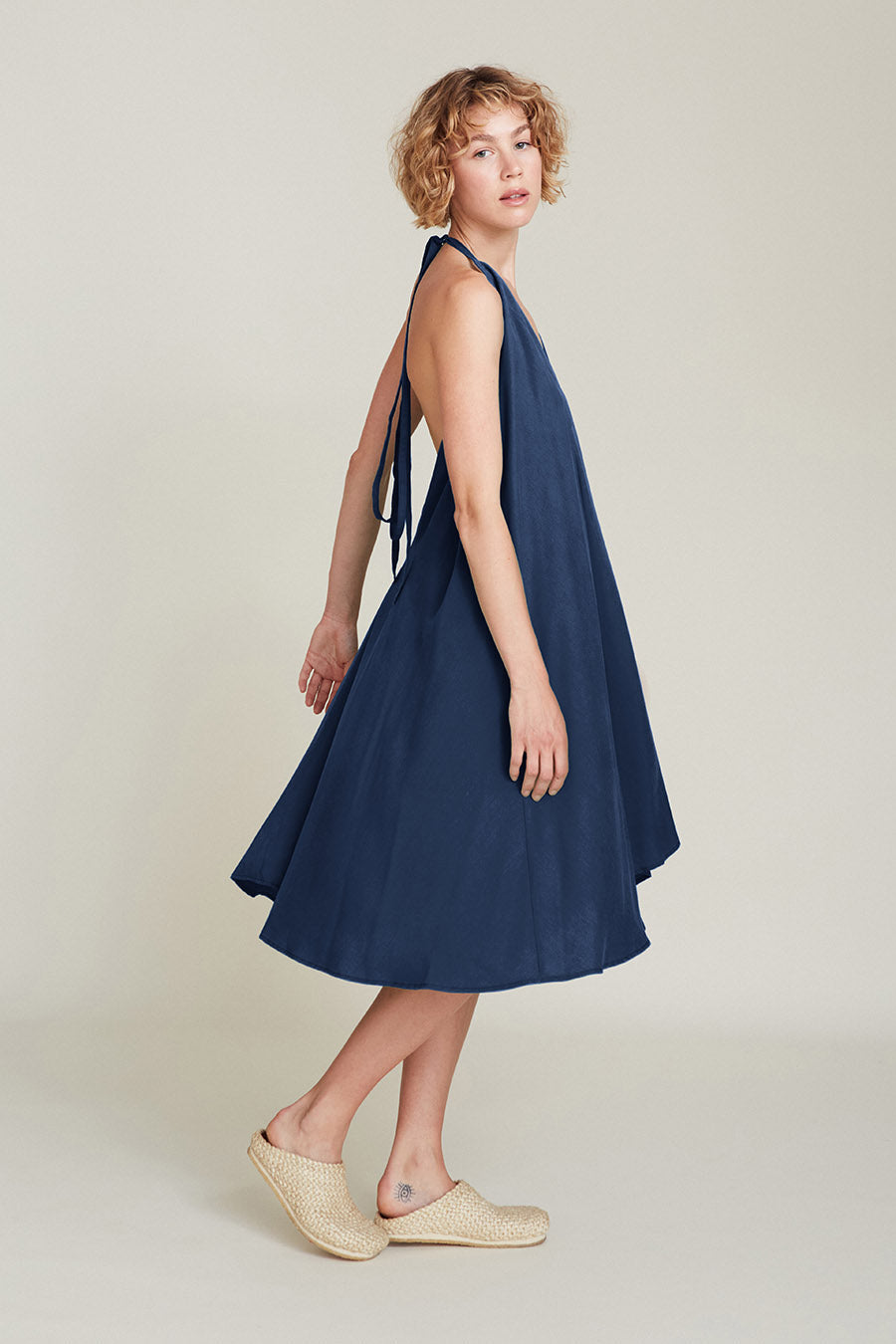 VESTIDO MP CORTO TENCEL MAJORICA BLUE