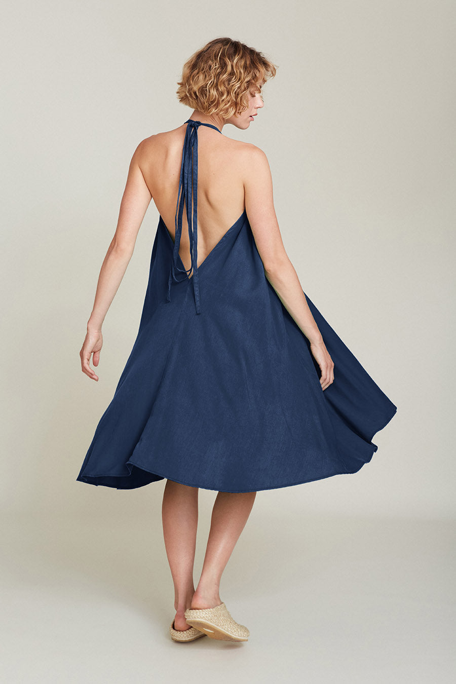 VESTIDO MP CORTO TENCEL MAJORICA BLUE