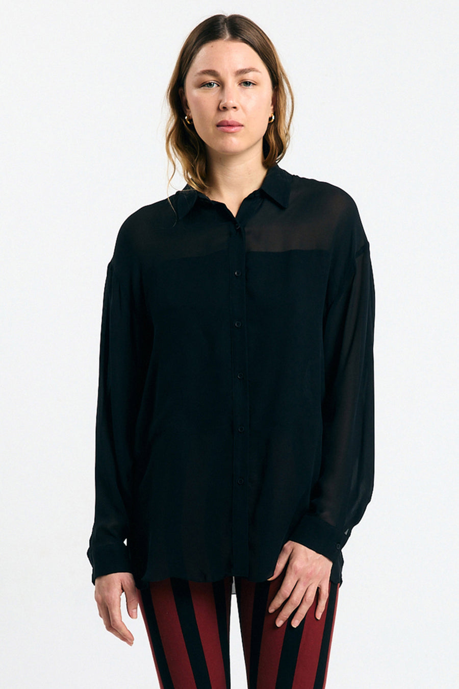 SAMARRA SHIRT SCHIFFON BLACK