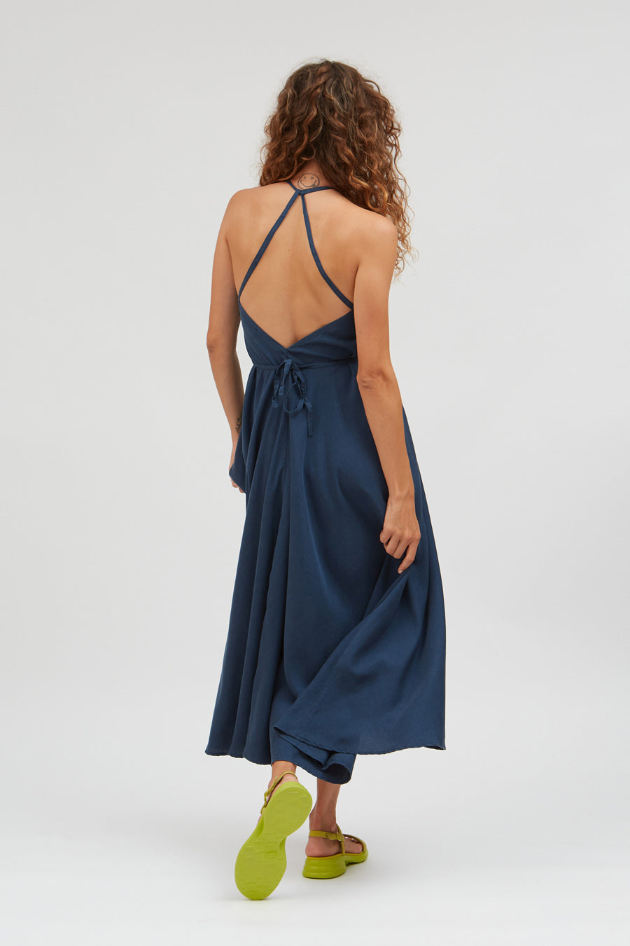 VESTIDO MP LARGO TENCEL BLUE NIGHT