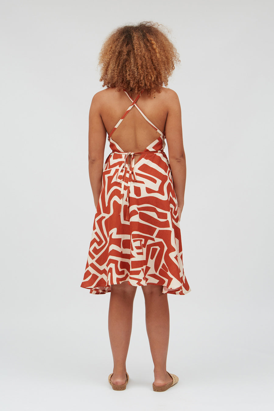 VESTIDO MP CORTO LINO VISCOSA PRINT