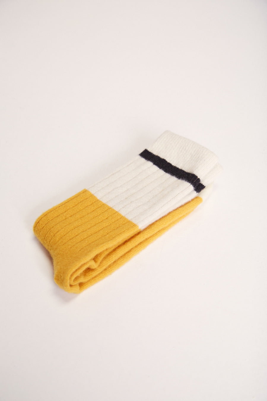 ANDES WOOL SOCKS BICOLOR MUSTARD