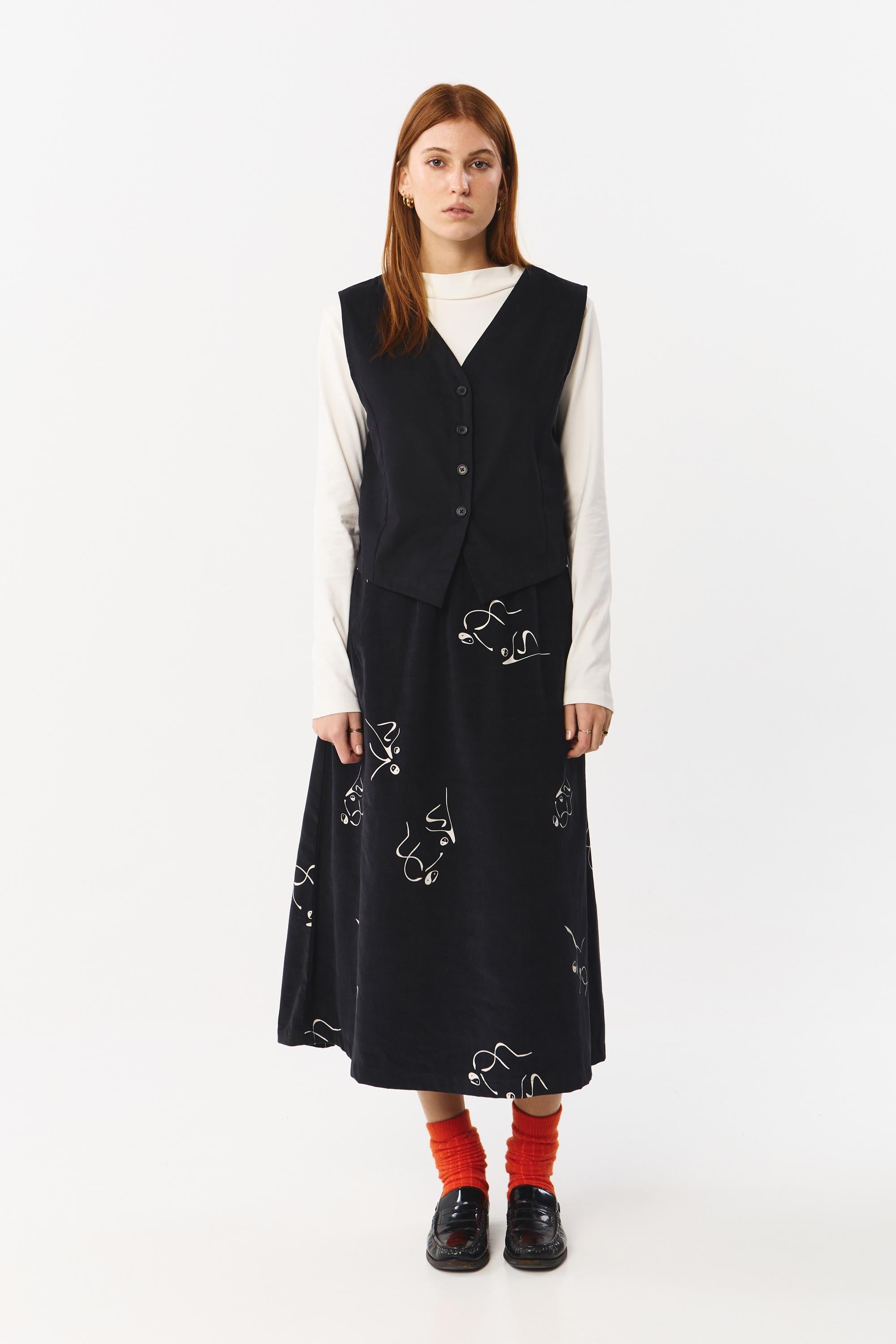 DAX SKIRT CORD PRINT DANCERS