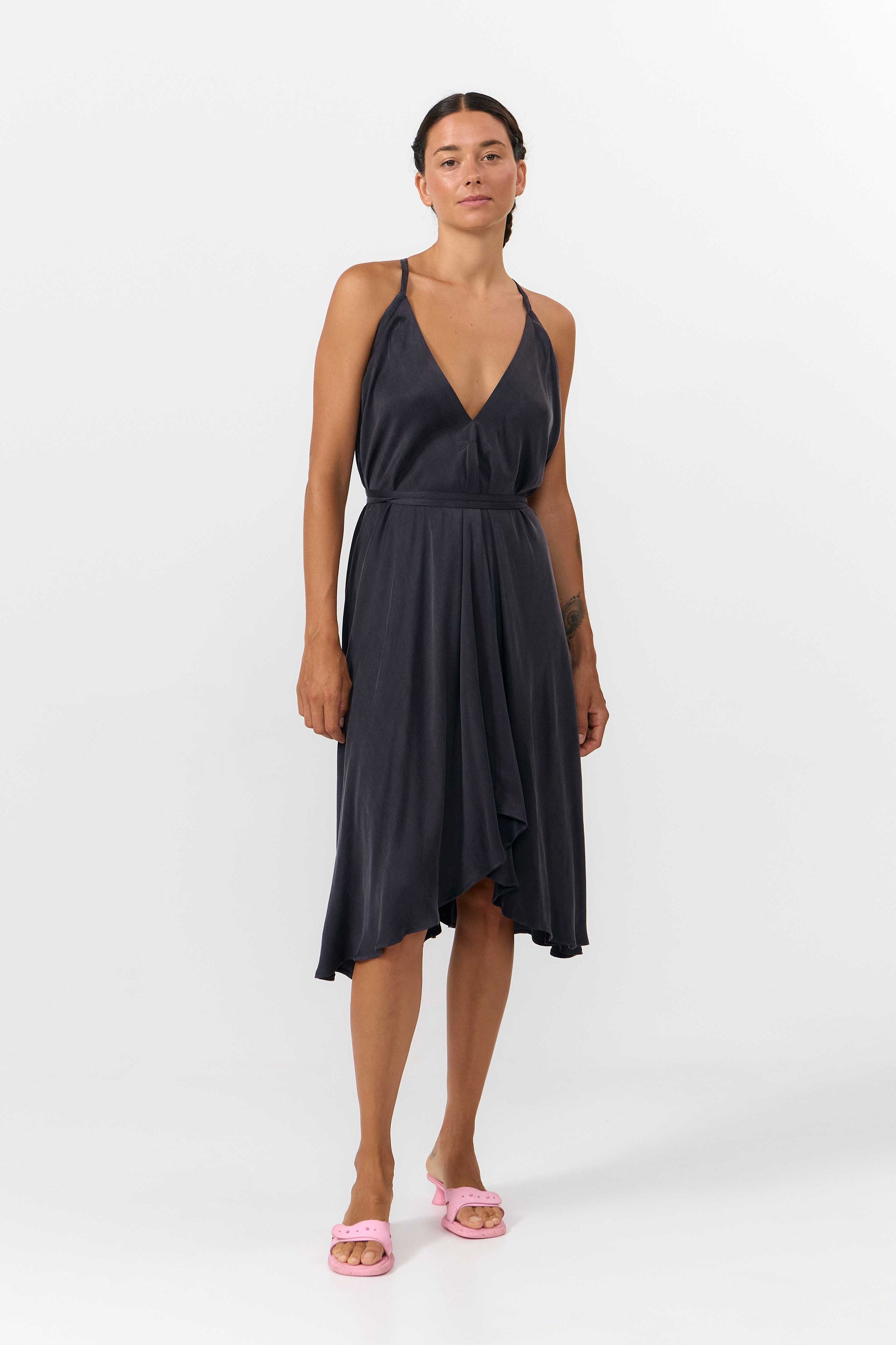 MP DRESS SHORT CUPRO DARK GREY