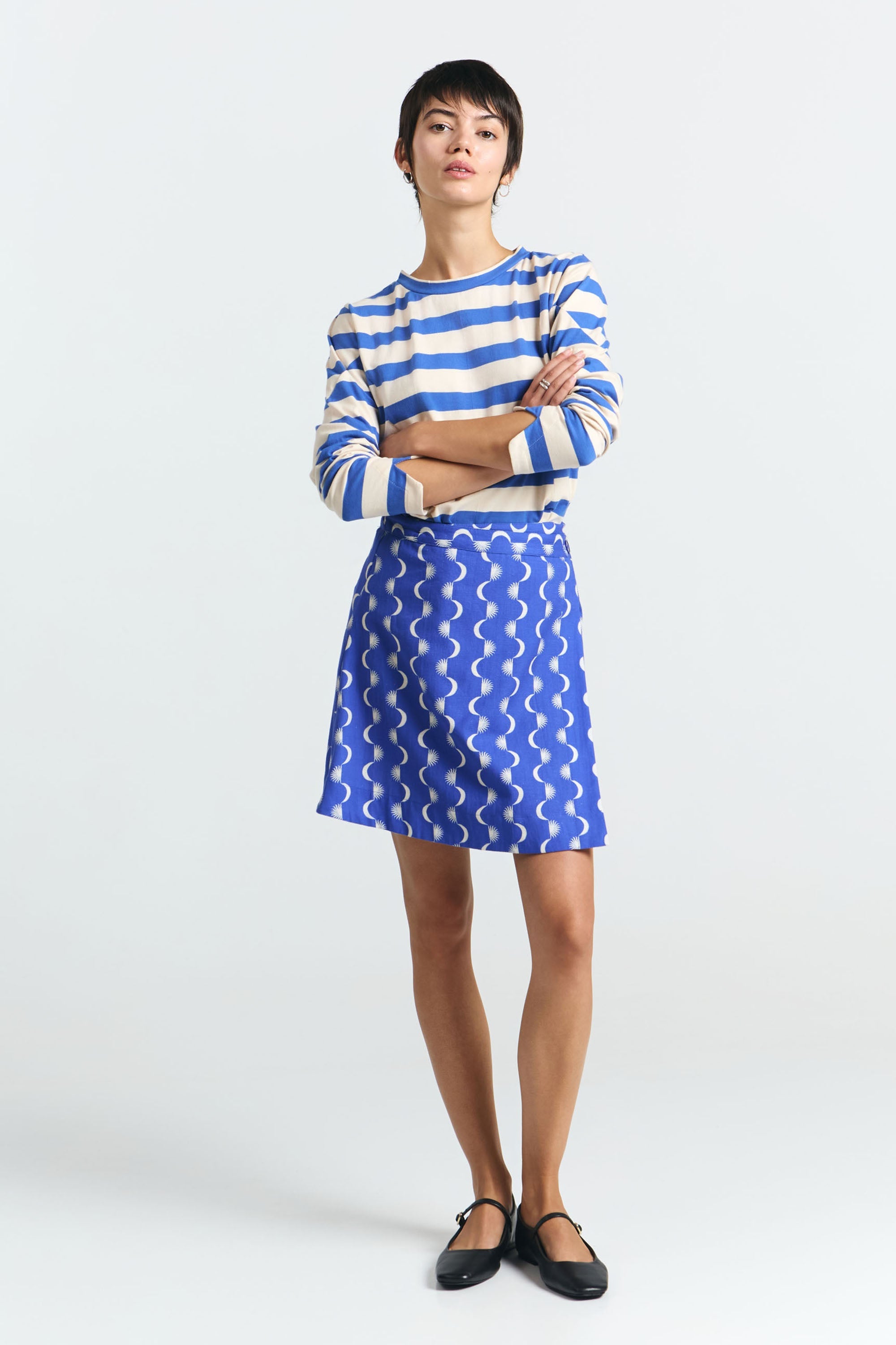 POLO SKIRT PRINT MOON