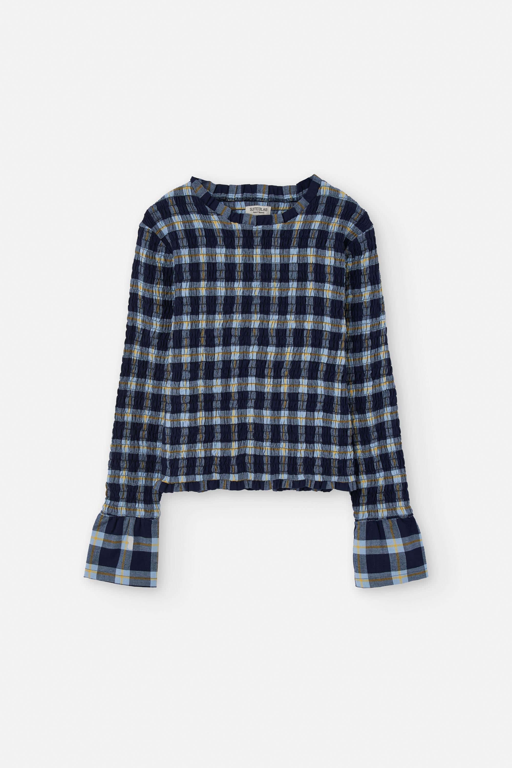 TEMPE BLOUSE CHECK MUSTARD
