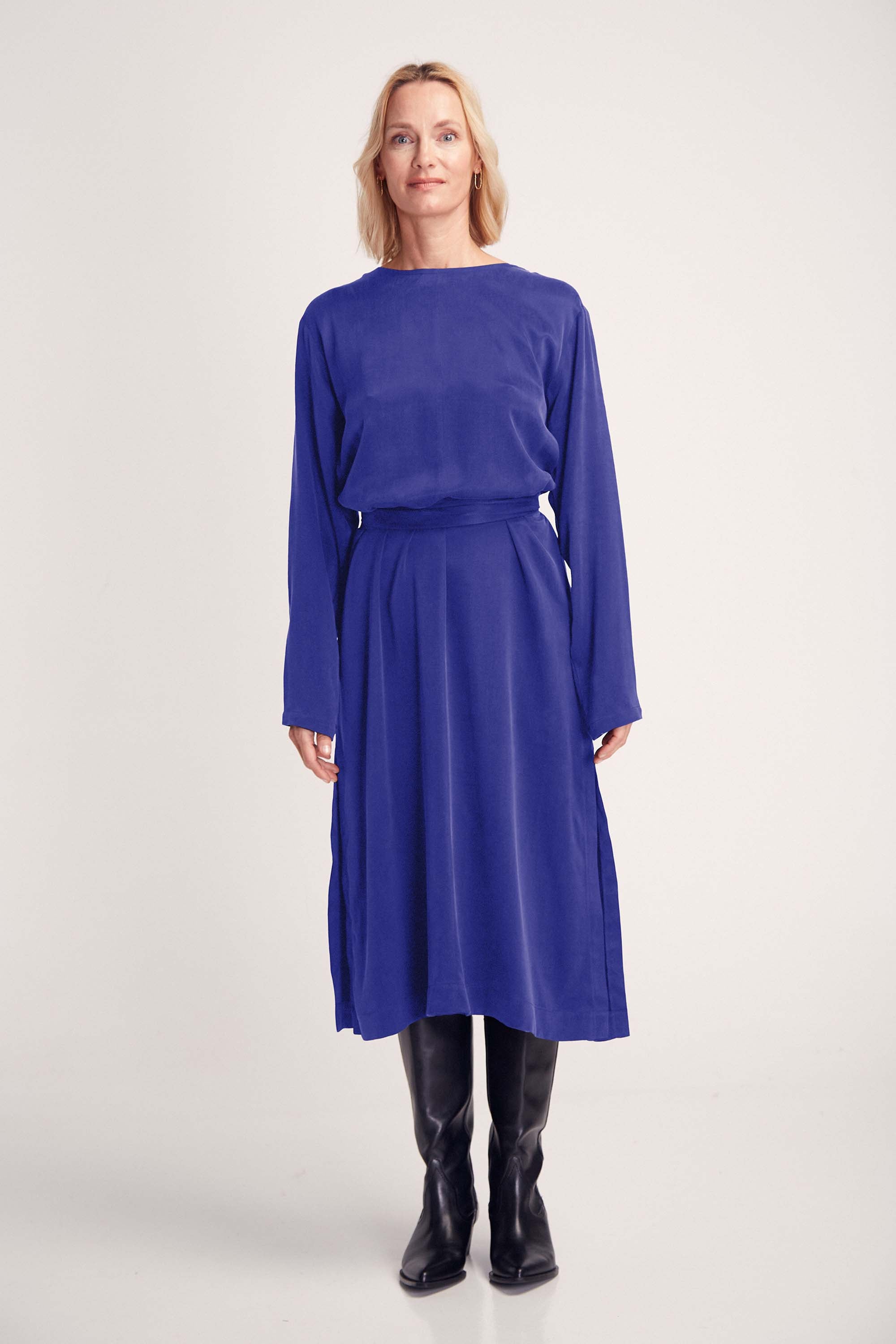 NASSI DRESS ROYAL BLUE