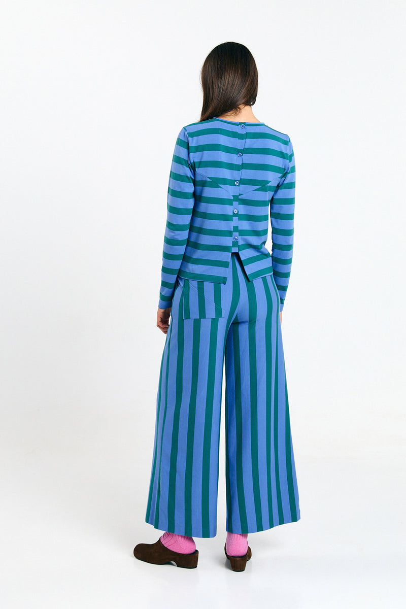 MAIA TOP STRIPES GREEN