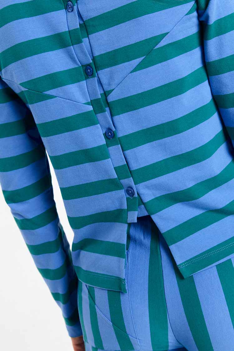 MAIA TOP STRIPES GREEN