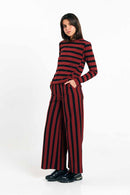 MAIA TOP STRIPES BRICK