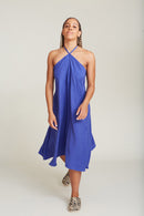 VESTIDO MP CORTO TENCEL LINO ROYAL BLUE