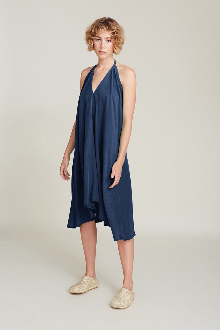 VESTIDO MP CORTO TENCEL MAJORICA BLUE