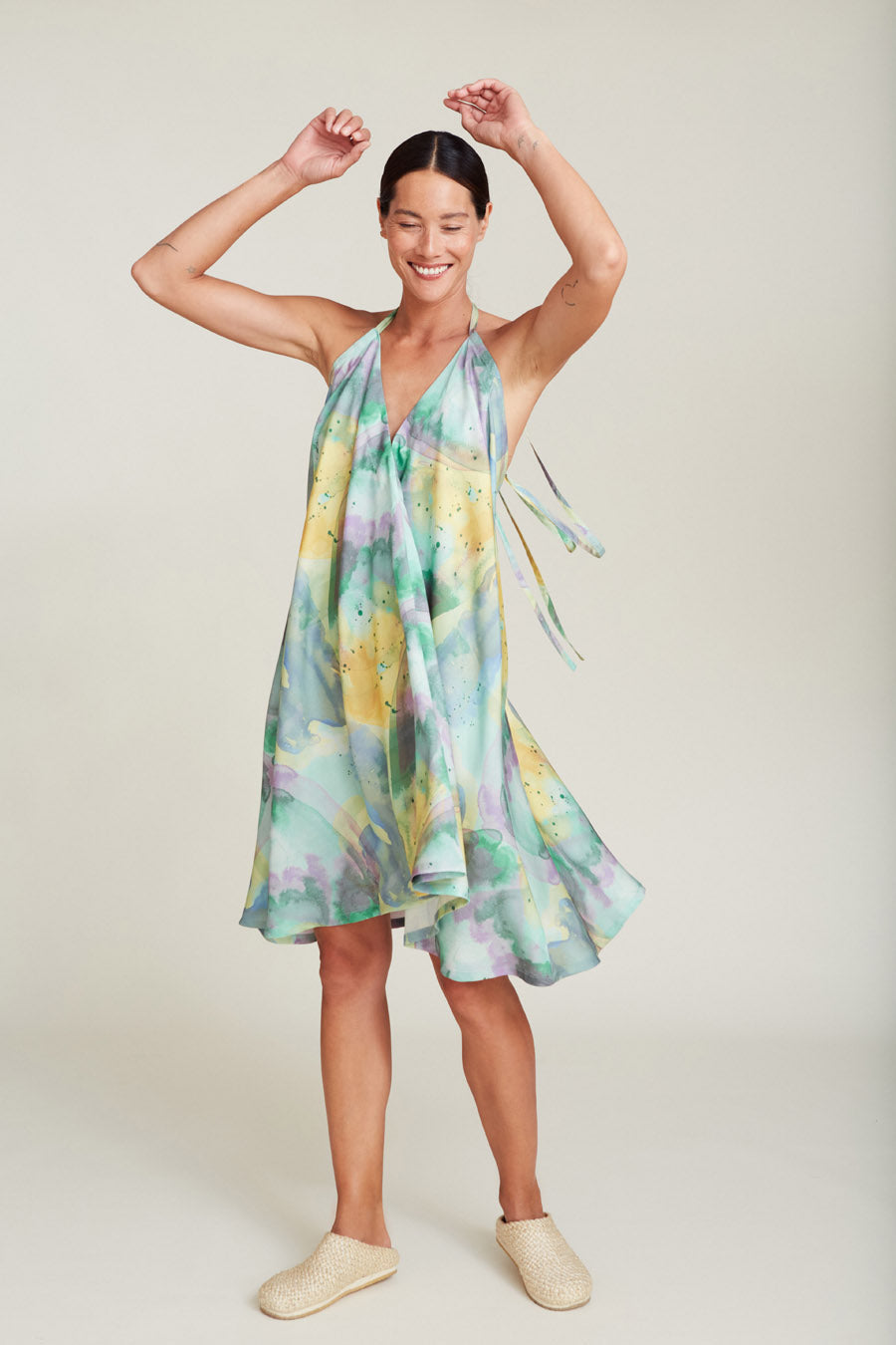 VESTIDO MP CORTO TENCEL PRINT JELLYFISH