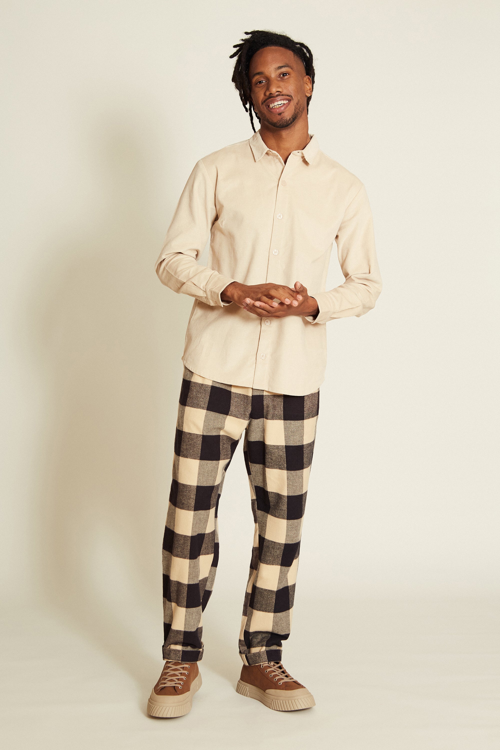 PANTALÓN SAONA CHECK BLACK