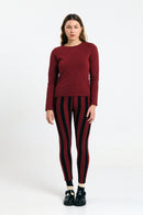 ULMO LEGGINGS STRIPES BRICK