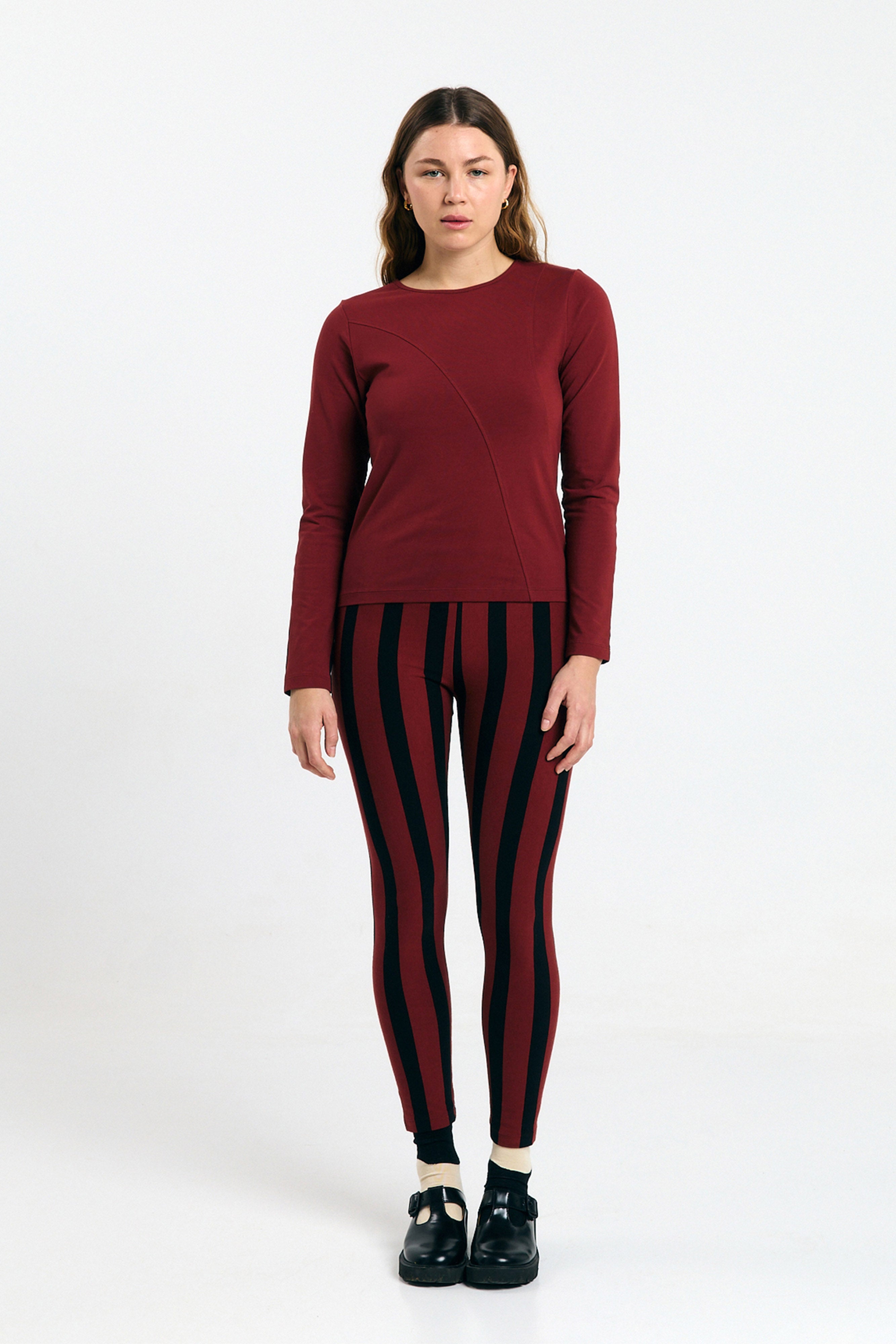 ULMO LEGGINGS STRIPES BRICK