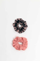 BATAN SCRUNCHIES CHECK BLACK + PINK
