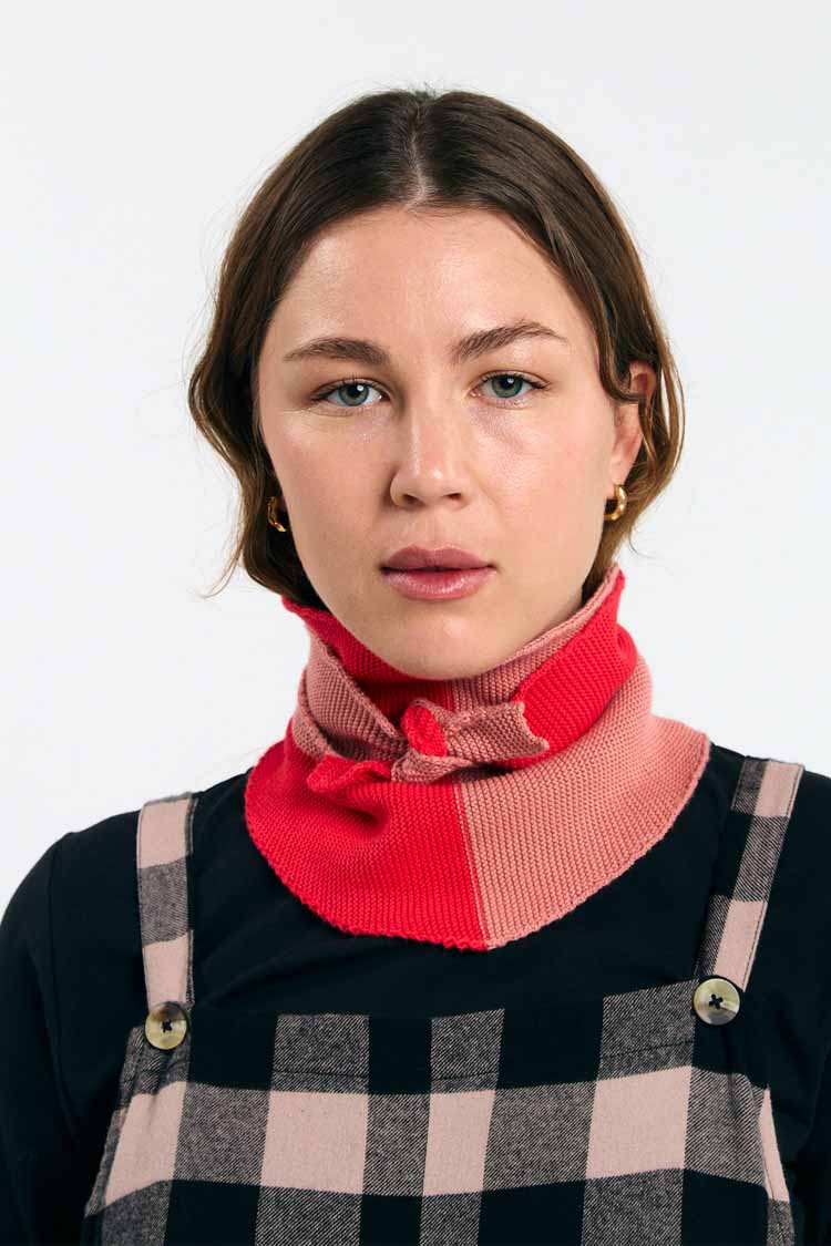 ALMA SCARF BICOLOR RED