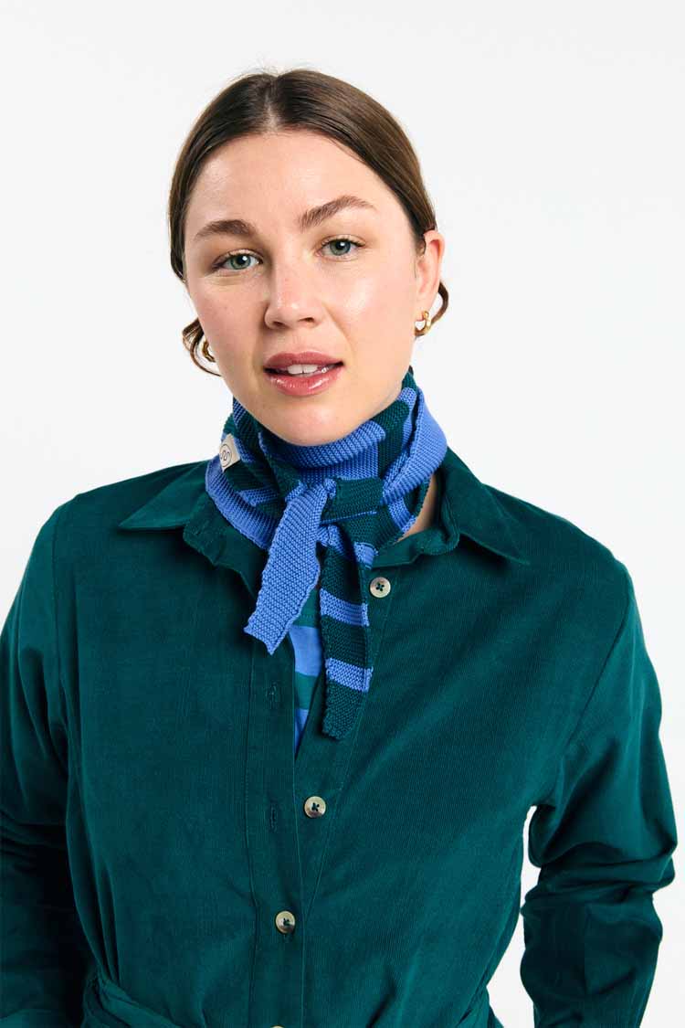 ALMA SCARF STRIPES BLUE