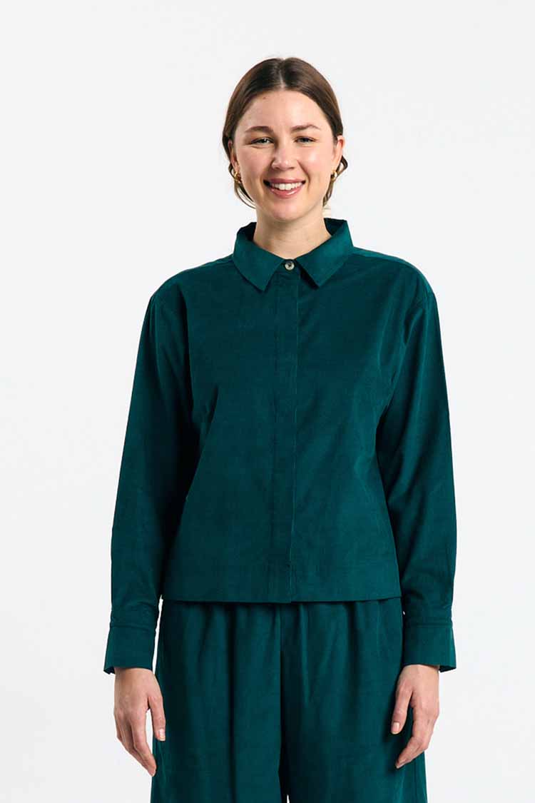 VILA SHIRT DEEP GREEN