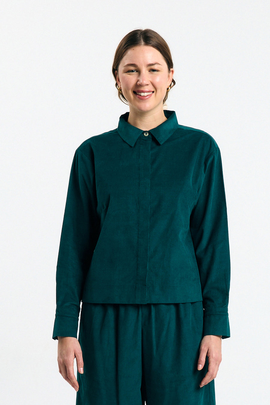 VILA SHIRT DEEP GREEN