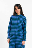 VILA SHIRT CHECK BLUE