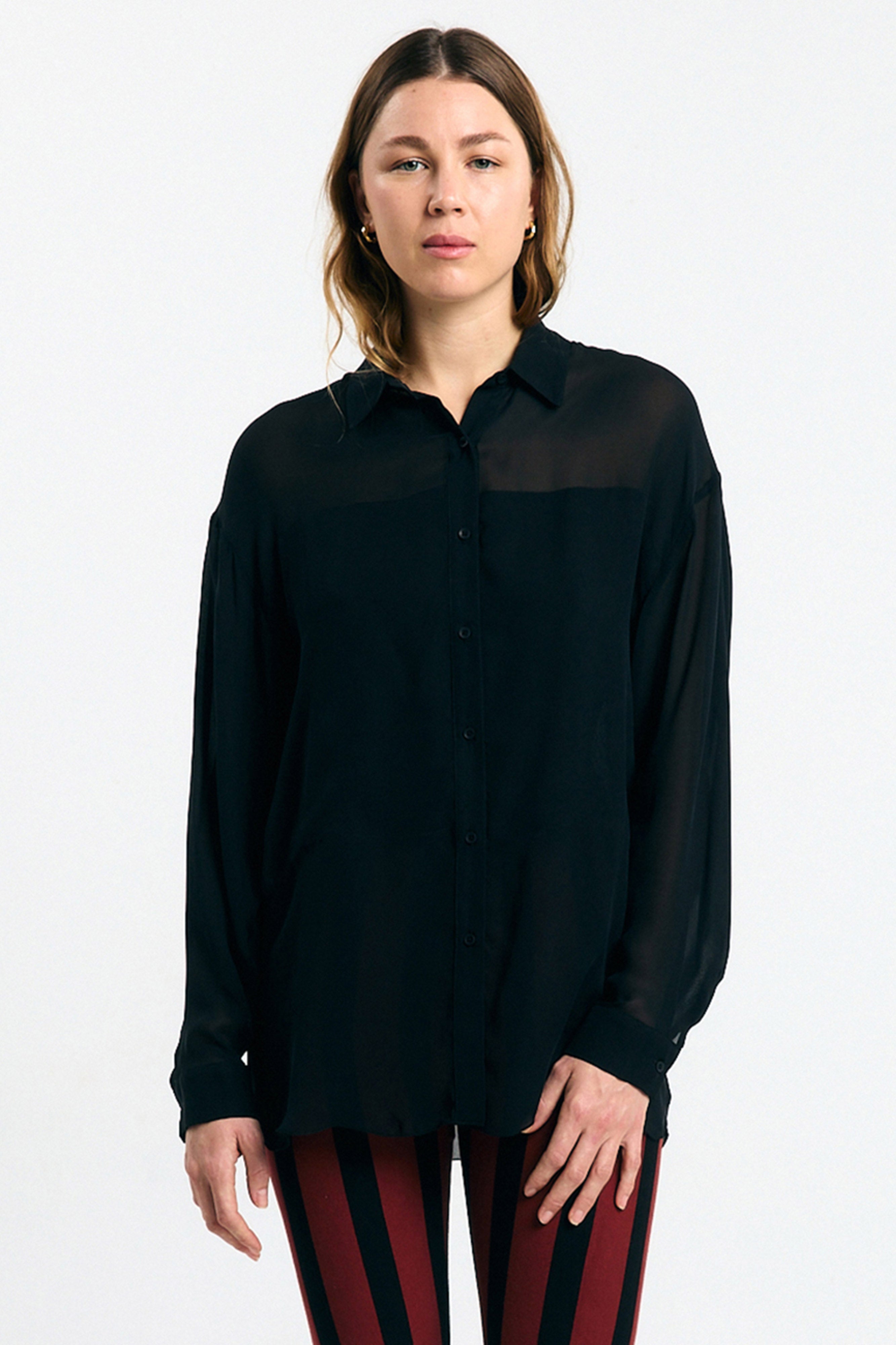 SAMARRA SHIRT SCHIFFON BLACK