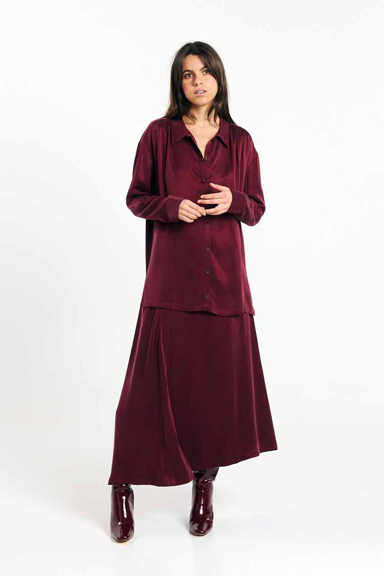 LOUSA SHIRT BURGUNDY