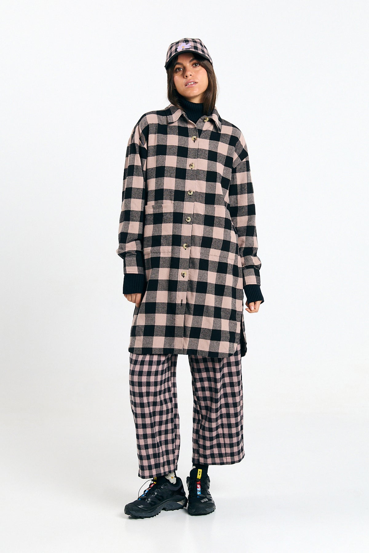 SEIA OVERSHIRT CHECK BLACK