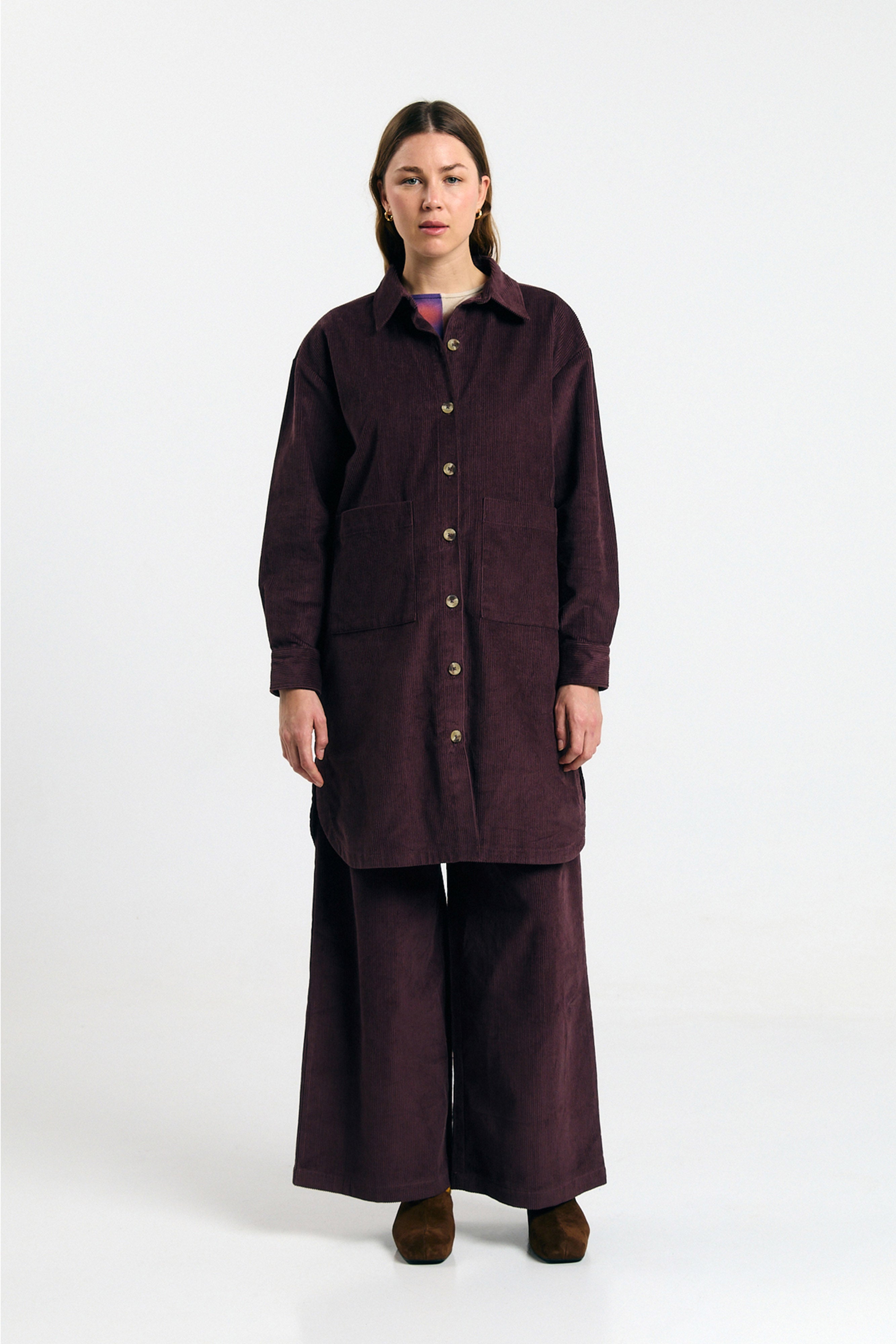 SEIA OVERSHIRT CORD BROWN