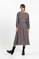 OTA DRESS CHECK BLACK