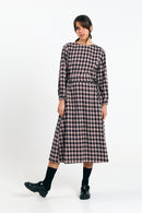 OTA DRESS CHECK BLACK