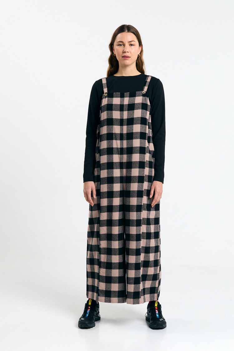 MIRA JUMPSUIT CHECK BLACK