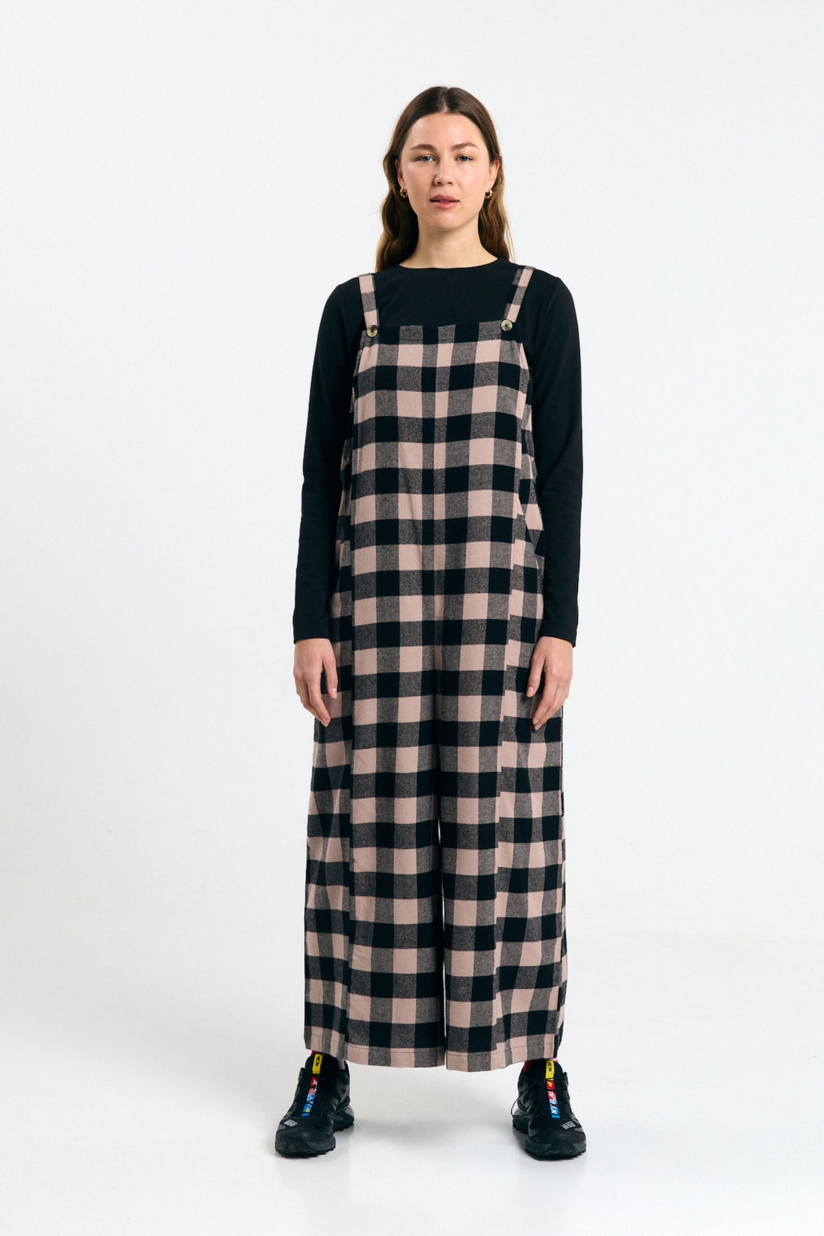 MIRA JUMPSUIT CHECK BLACK