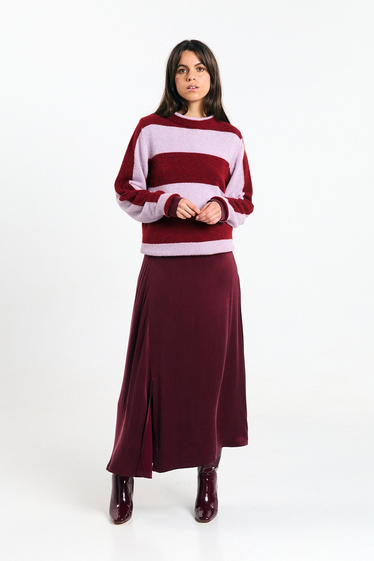 BABOL JUMPER STRIPES BRICK