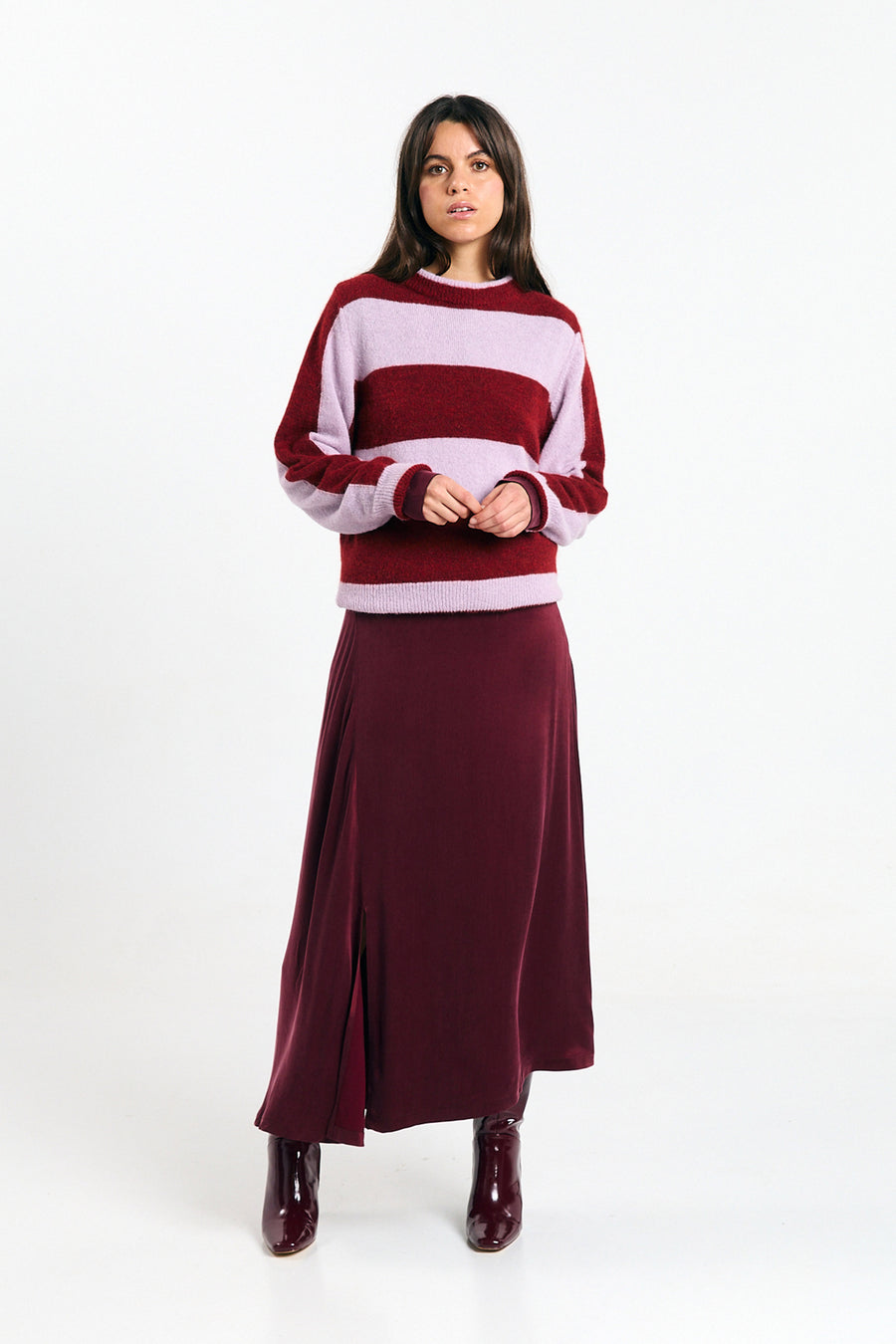 BABOL JUMPER STRIPES BRICK