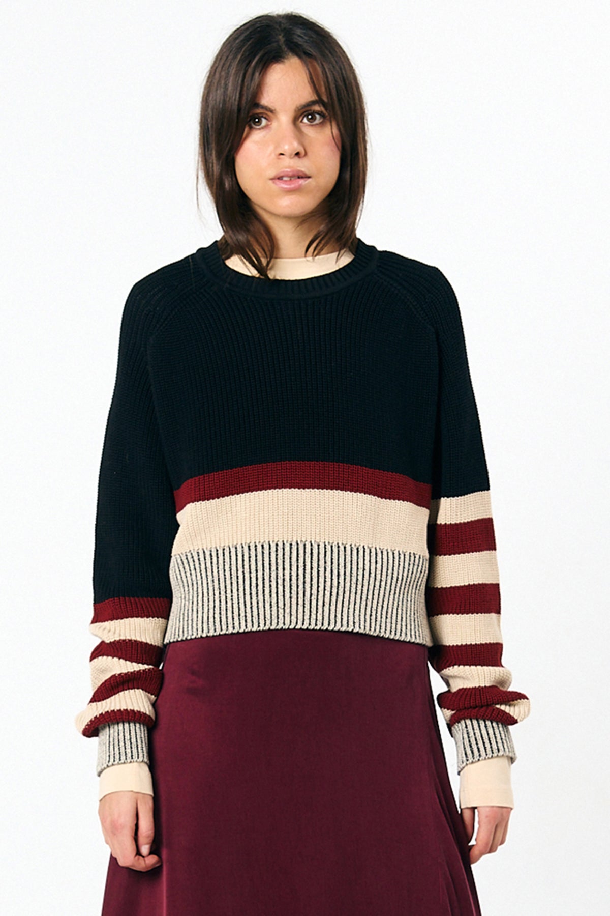 NELAS JUMPER STRIPES BLACK