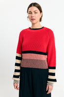 NELAS JUMPER STRIPES RED