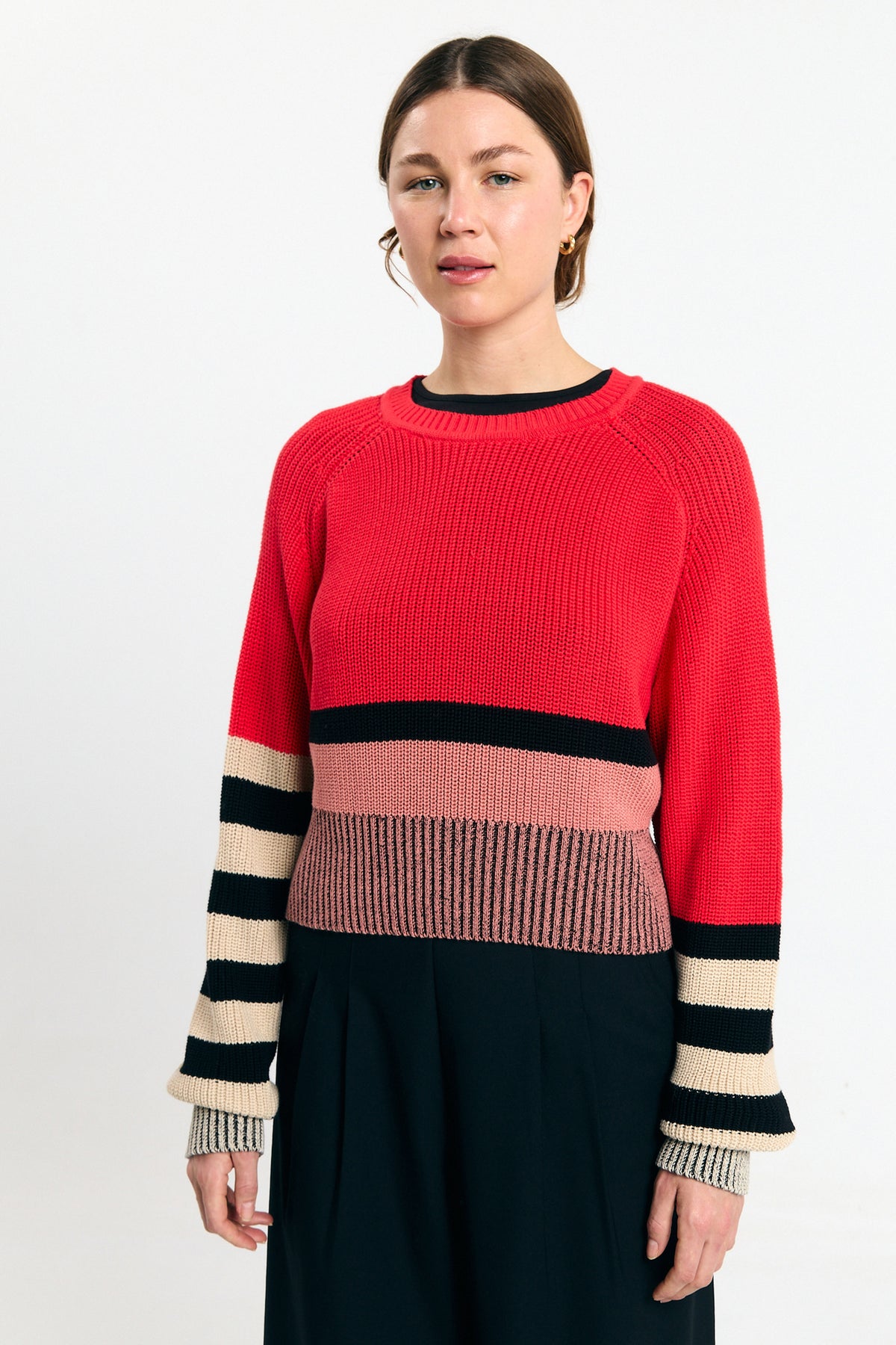 NELAS JUMPER STRIPES RED