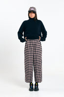 AVIS PANTS CHECK BLACK
