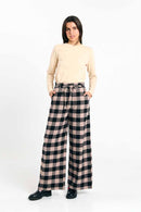 SILVES PANTS CHECK BLACK