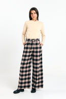 SILVES PANTS CHECK BLACK