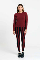 ULMO LEGGINGS STRIPES BRICK
