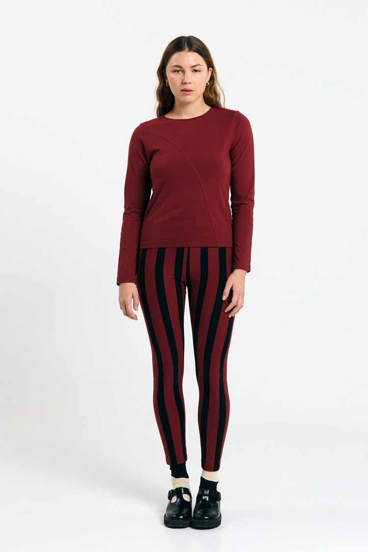 ULMO LEGGINGS STRIPES BRICK