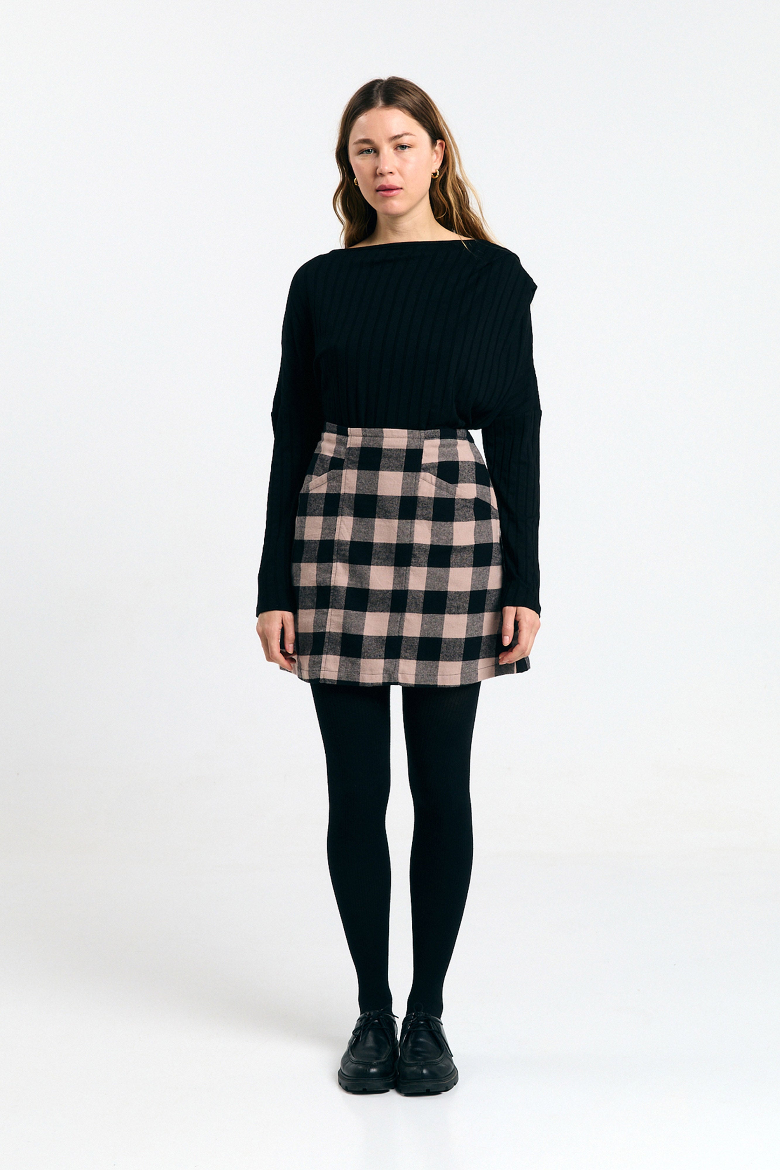 FARO SKIRT CHECK BLACK