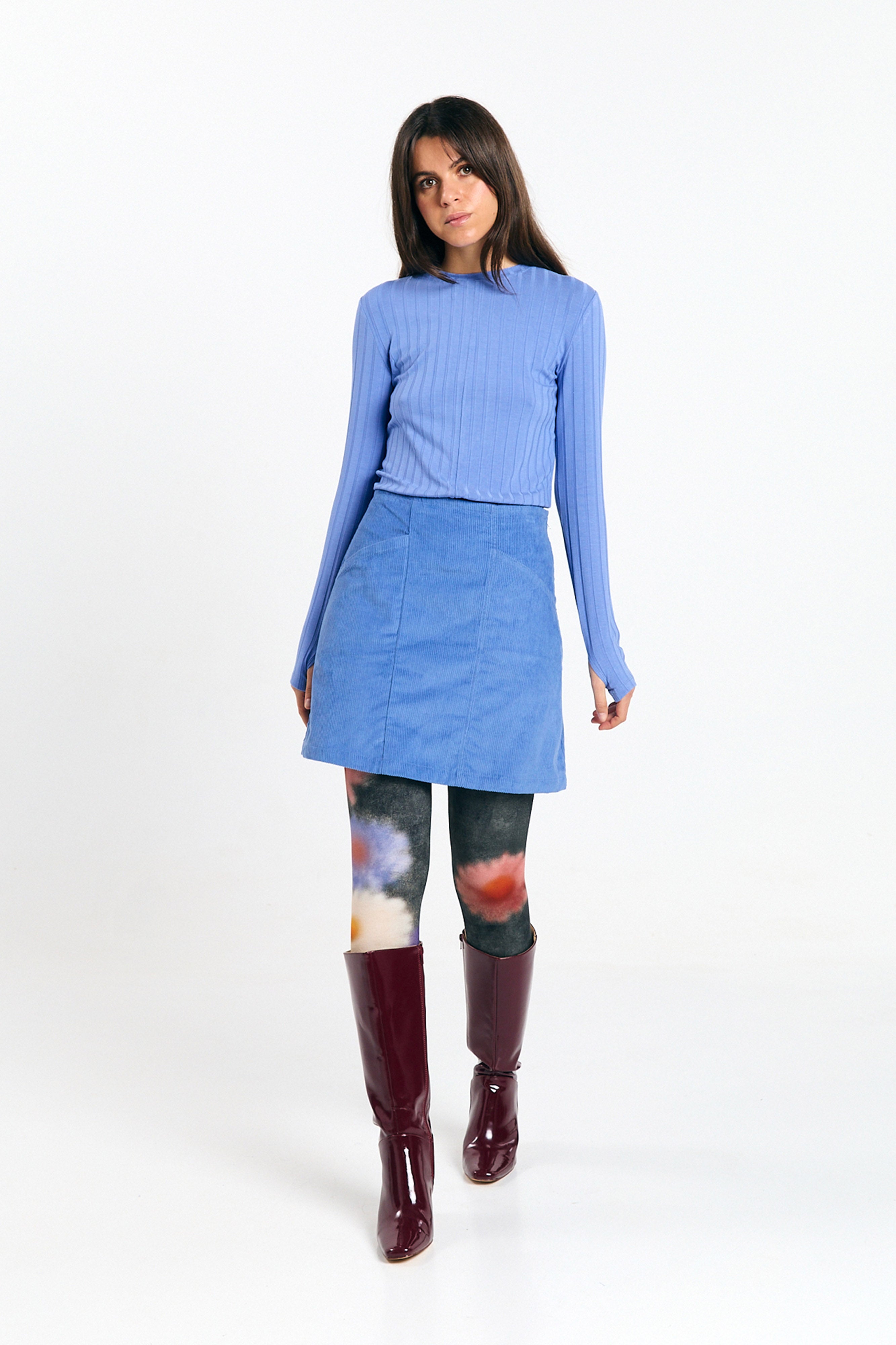 FARO SKIRT CORD MID BLUE