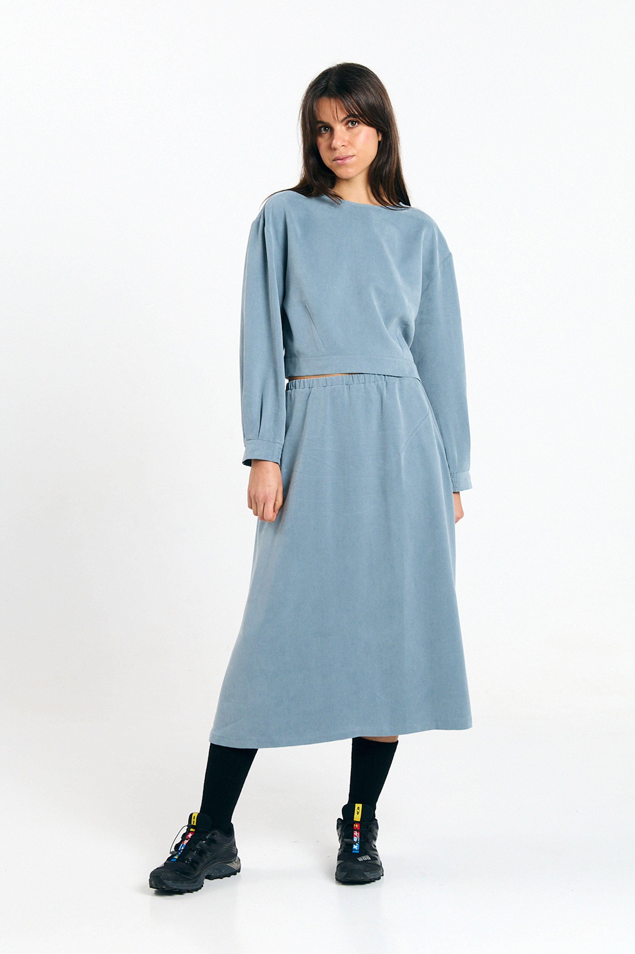 FERRO SKIRT BLUE GRAY