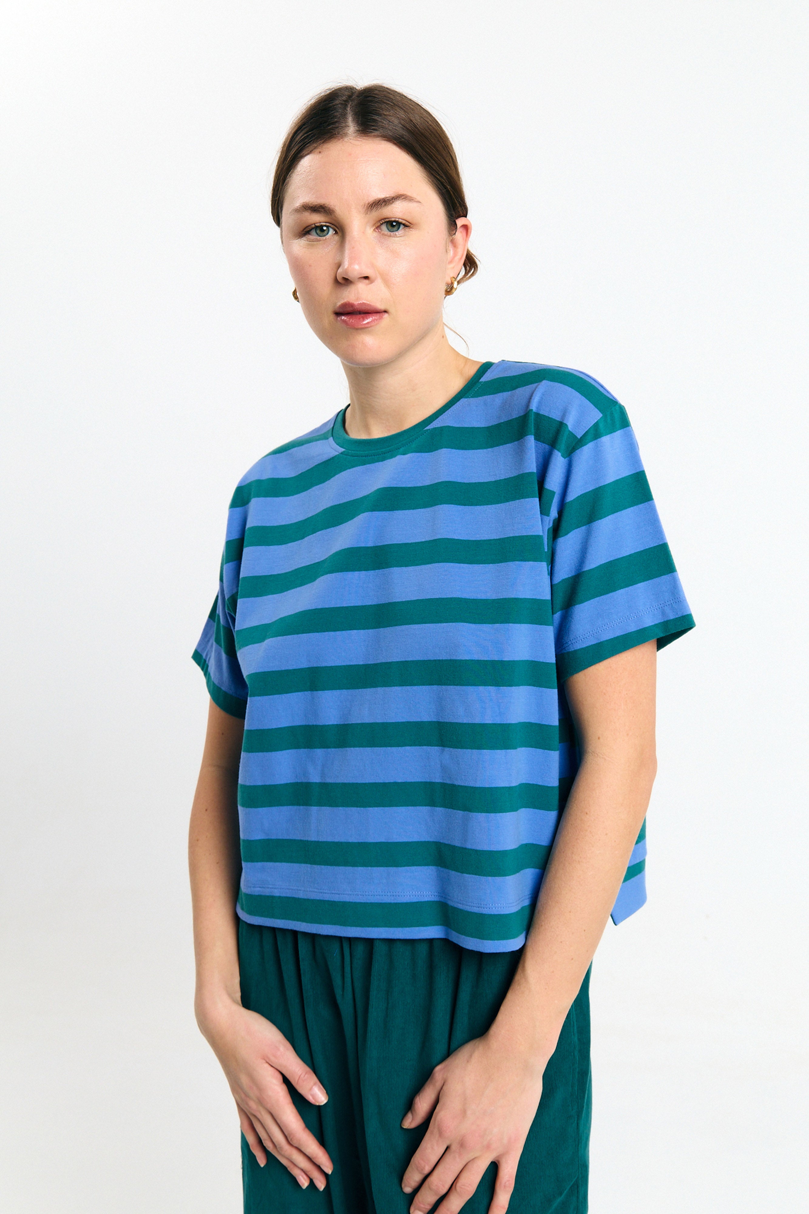 ISQUIA TOP STRIPES GREEN