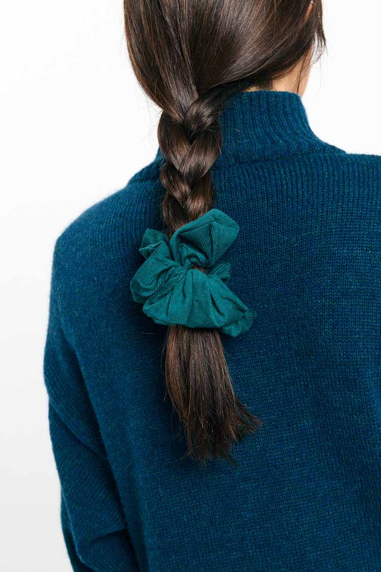 BATAN SCRUNCHIES CHECK GREEN+DEEP GREEN