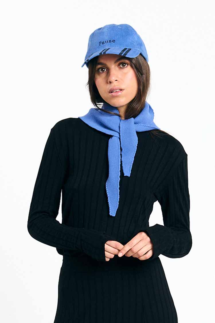 ALMA SCARF MID BLUE
